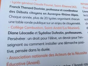 rencontre nationale de la réussite éducative